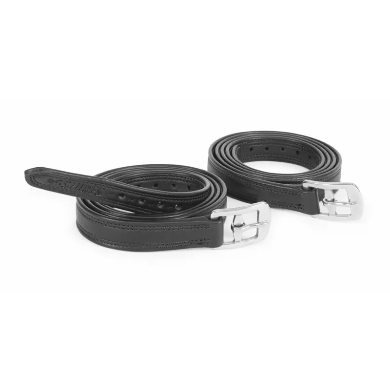Shires GARA Non Stretch Stirrup Leathers in Black